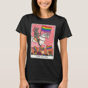 LGBTQ FLAG Tarot Card Finger for a Tarot Reader T-Shirt