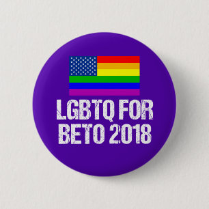 LGBTQ for Beto O'Rourke 6 Cm Round Badge