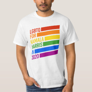 LGBTQ for KAMALA HARRIS Rainbow Stripes T-Shirt
