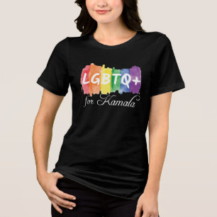 LGBTQ for Kamala Rainbow Gay Pride Women's Tri-Blend Shirt