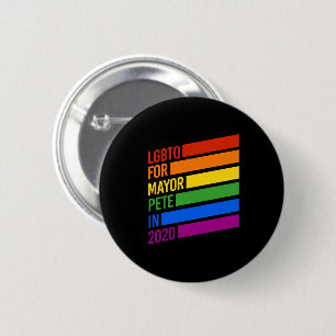 LGBTQ For Mayor Pete 2020 6 Cm Round Badge