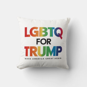 LGBTQ FOR TRUMP GAY LESBIAN FOR TRUMP 2024 CUSHION