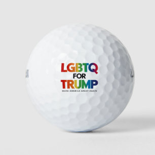 LGBTQ FOR TRUMP GAY LESBIAN FOR TRUMP 2024  GOLF BALLS
