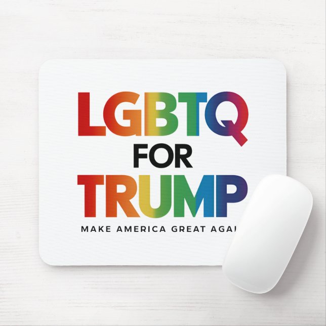 LGBTQ FOR TRUMP GAY LESBIAN FOR TRUMP 2024  MOUSE MAT (With Mouse)