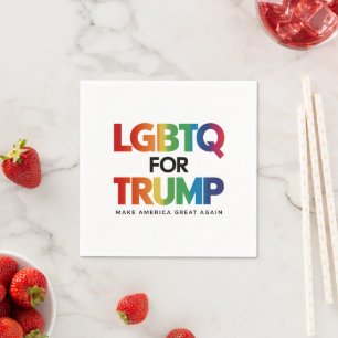 LGBTQ FOR TRUMP GAY LESBIAN FOR TRUMP 2024 NAPKIN