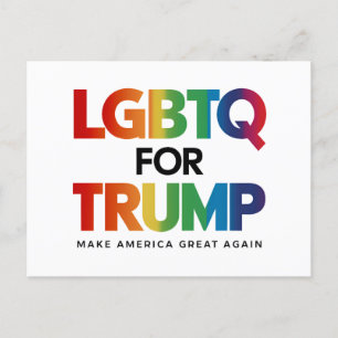 LGBTQ FOR TRUMP GAY LESBIAN FOR TRUMP 2024  POSTCARD