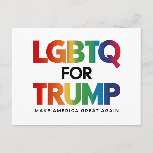 LGBTQ FOR TRUMP GAY LESBIAN FOR TRUMP 2024  POSTCARD (Front)