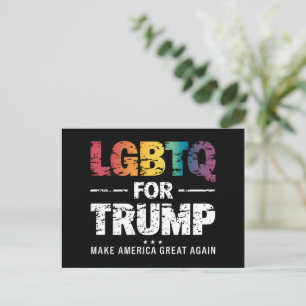 LGBTQ FOR TRUMP GAY LESBIAN FOR TRUMP 2024  POSTCARD