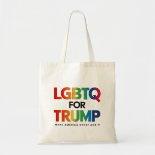 LGBTQ FOR TRUMP GAY LESBIAN FOR TRUMP 2024 TOTE BAG