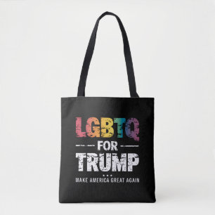 LGBTQ FOR TRUMP GAY LESBIAN FOR TRUMP 2024 TOTE BAG