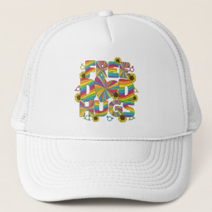 LGBTQ - Free Dad Hugs - Rainbow Colour Trucker Hat