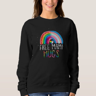 Lgbtq Free Mama Hugs Gay Pride Lgbt Ally Rainbow M Sweatshirt