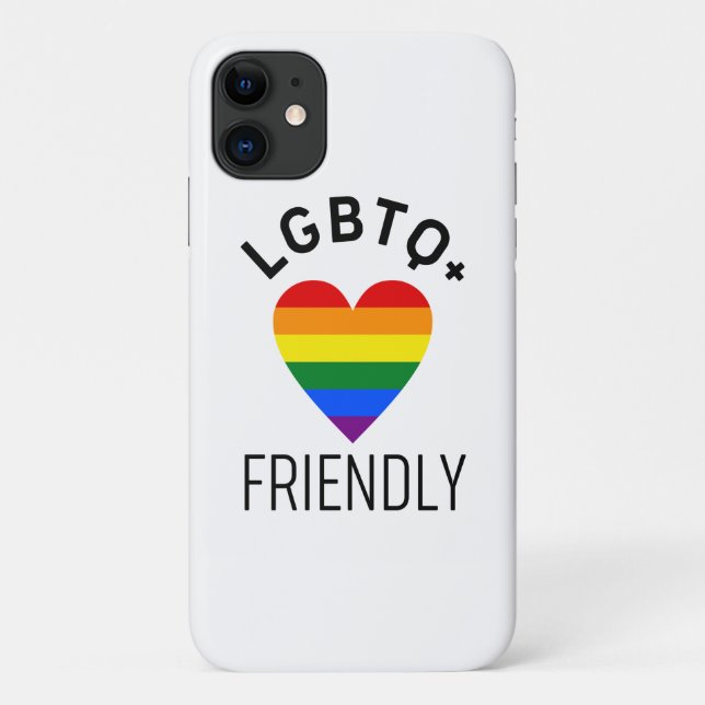 lgbtq friendly pride flag symbol love gay lgbt rai Case-Mate iPhone case (Back)