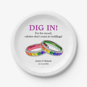 LGBTQ+ funny Intertwined in Pride Paper Plate