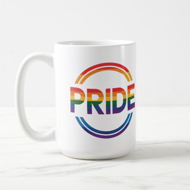LGBTQ Gay and transgender Pride and equality Coffee Mug (Left)