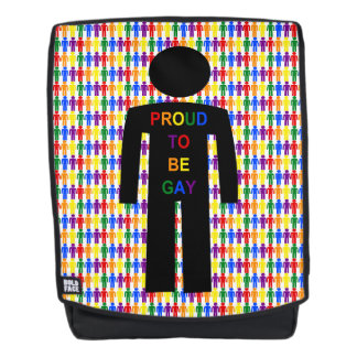 LGBTQ Gay Man Silhouette and Rainbow Men Backpack