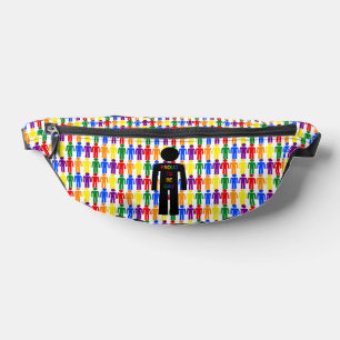 LGBTQ Gay Man Silhouette and Rainbow Men Bum Bags