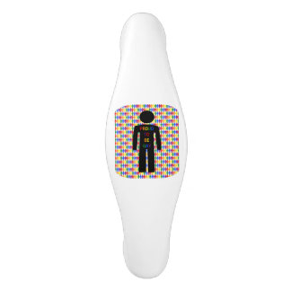 LGBTQ Gay Man Silhouette and Rainbow Men Ceramic Cabinet Pull