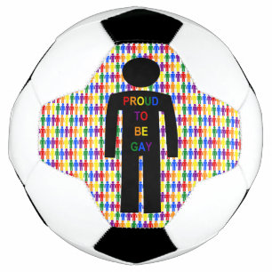 LGBTQ Gay Man Silhouette and Rainbow Men Football