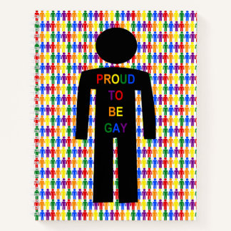 LGBTQ Gay Man Silhouette and Rainbow Men Notebook