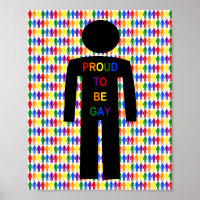 LGBTQ Gay Man Silhouette and Rainbow Men