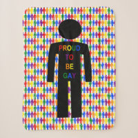 LGBTQ Gay Man Silhouette and Rainbow Men
