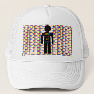 LGBTQ Gay Man Silhouette and Rainbow Men Trucker Hat