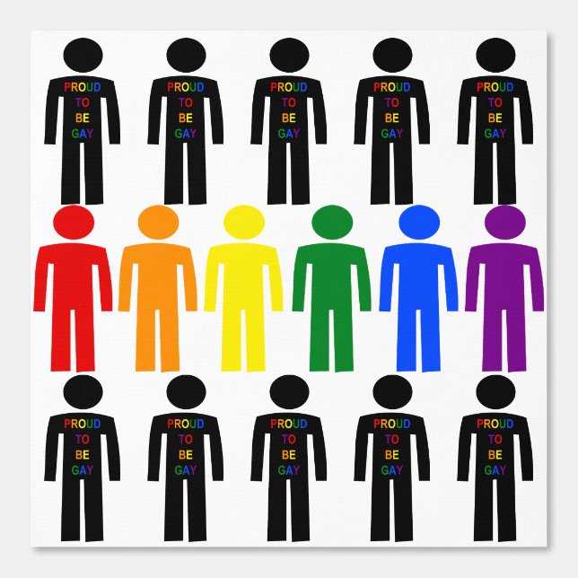 LGBTQ Gay Man Silhouette and Rainbow Men Wallpaper (Front)