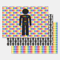 LGBTQ Gay Man Silhouette and Rainbow Men