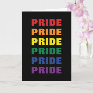 LGBTQ Gay Pride Customisable Repeated Text Card