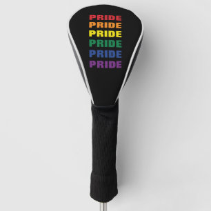 LGBTQ Gay Pride Customisable Repeated Text Golf Head Cover