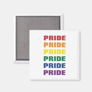  LGBTQ Gay Pride Customisable Repeated Text Magnet