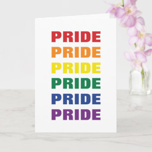 LGBTQ Gay Pride Customisable Repeating Text Card