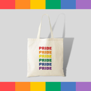 LGBTQ Gay Pride Customisable Repeating Text Tote Bag