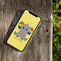 LGBTQ gay pride - cute elephant with rainbow flag