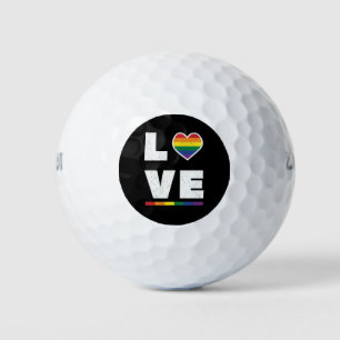 LGBTQ Gay Pride Flag Distressed Grunge Love Golf Balls