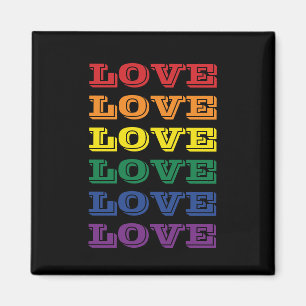  LGBTQ Gay Pride Love Customizable Repeated Text Magnet