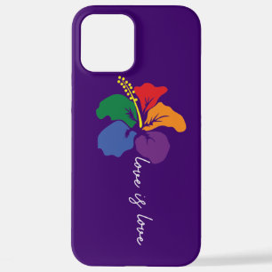 LGBTQ Gay Pride - LOVE IS LOVE Rainbow Flower iPhone 12 Pro Max Case