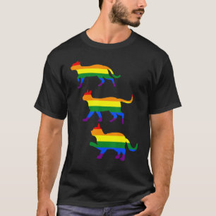 Lgbtq Gay Pride Month Pet Cat Owner Rainbow Queer T-Shirt