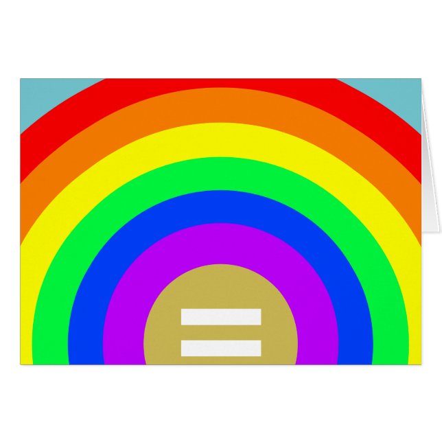LGBTQ GAY PRIDE RAINBOW COLORS TIME FOR EQUALITY (Front Horizontal)