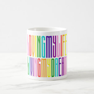 LGBTQ Gay Pride Rainbow Flag Text Colourful Coffee Mug