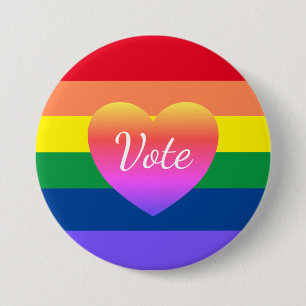 LGBTQ Gay Pride Vote 2024 Election Political  7.5 Cm Round Badge