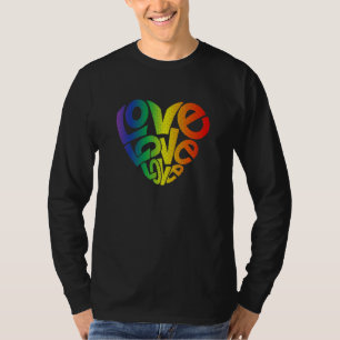Lgbtq Gay Pride We Are All Human Love Wins Rainbow T-Shirt