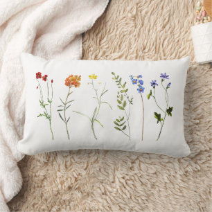 LGBTQ Gay Pride Wildflower Lumbar Cushion