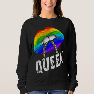 Lgbtq Gay Queen Lips Chain Gay Rights Proud Pride Sweatshirt