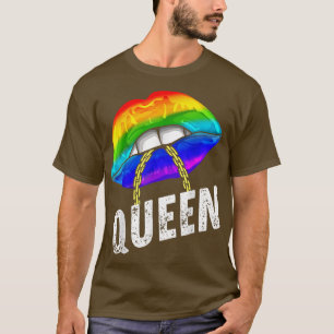 Lgbtq Gay Queen Lips Chain Gay Rights Proud Pride T-Shirt