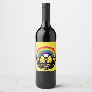 LGBTQ  Gay Wheelchair Disability Pride Wine Label