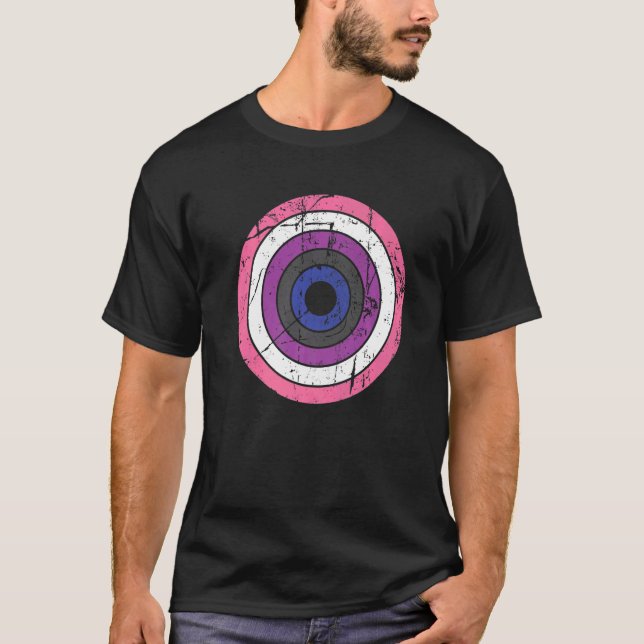 Lgbtq Gender Fluid Pride Flag Circle  Lgbtqia+ Gen T-Shirt (Front)
