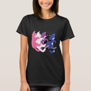 Lgbtq Genderfluid Pride Flag - Cats Pile Genderflu T-Shirt