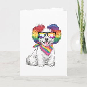 LGBTQ+ General Greetings Card - Rainbow Pup